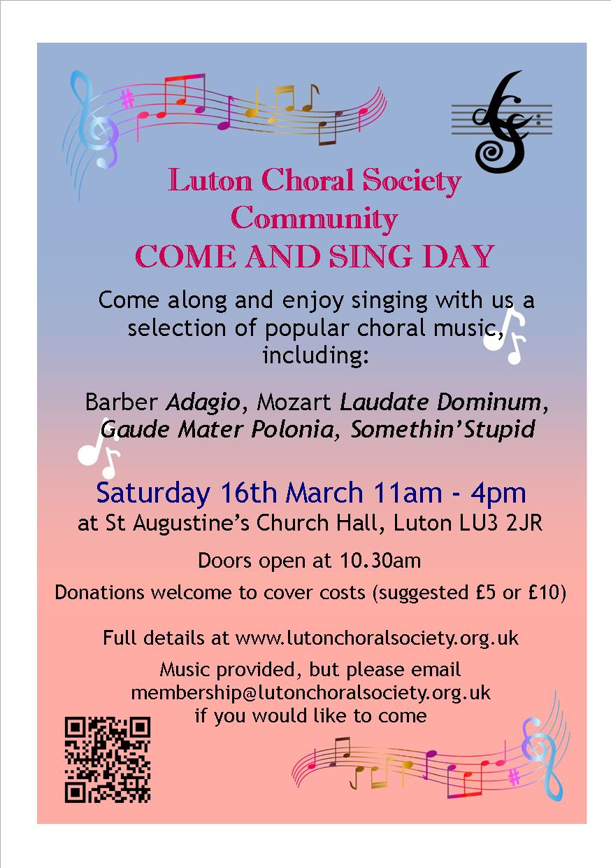 Comunitate axată pe incluziune " Come and Sing Day" - 16 martie 2024